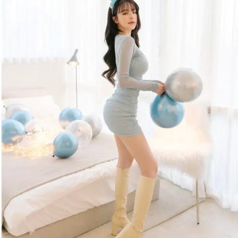통통 가보시 통부츠/롱부츠/새상품/235/블랙