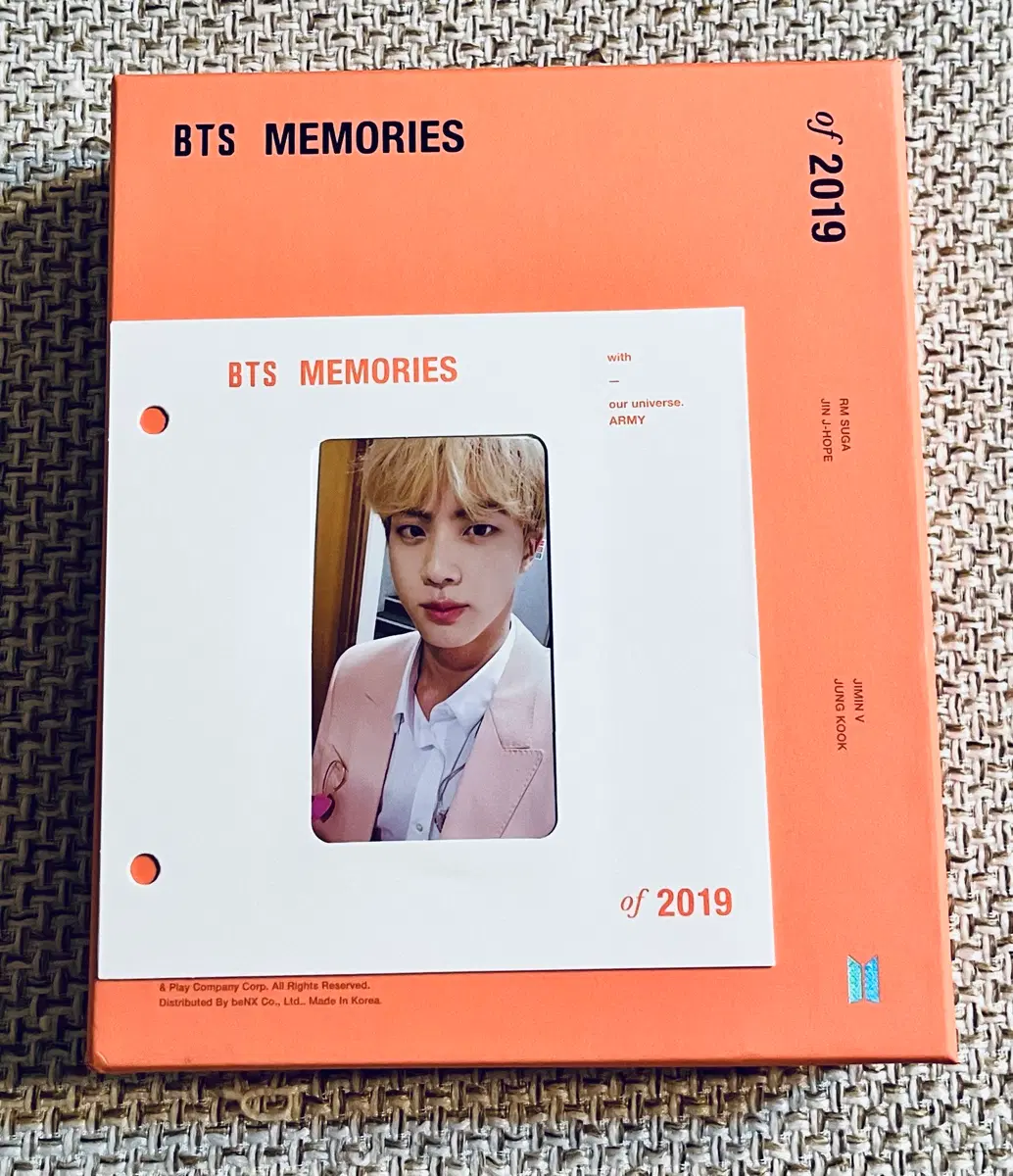 Bts 2019 메모리즈 블루레이 초판 특전 퍼즐, 석진포카, 인화사진7장 포함 풀박