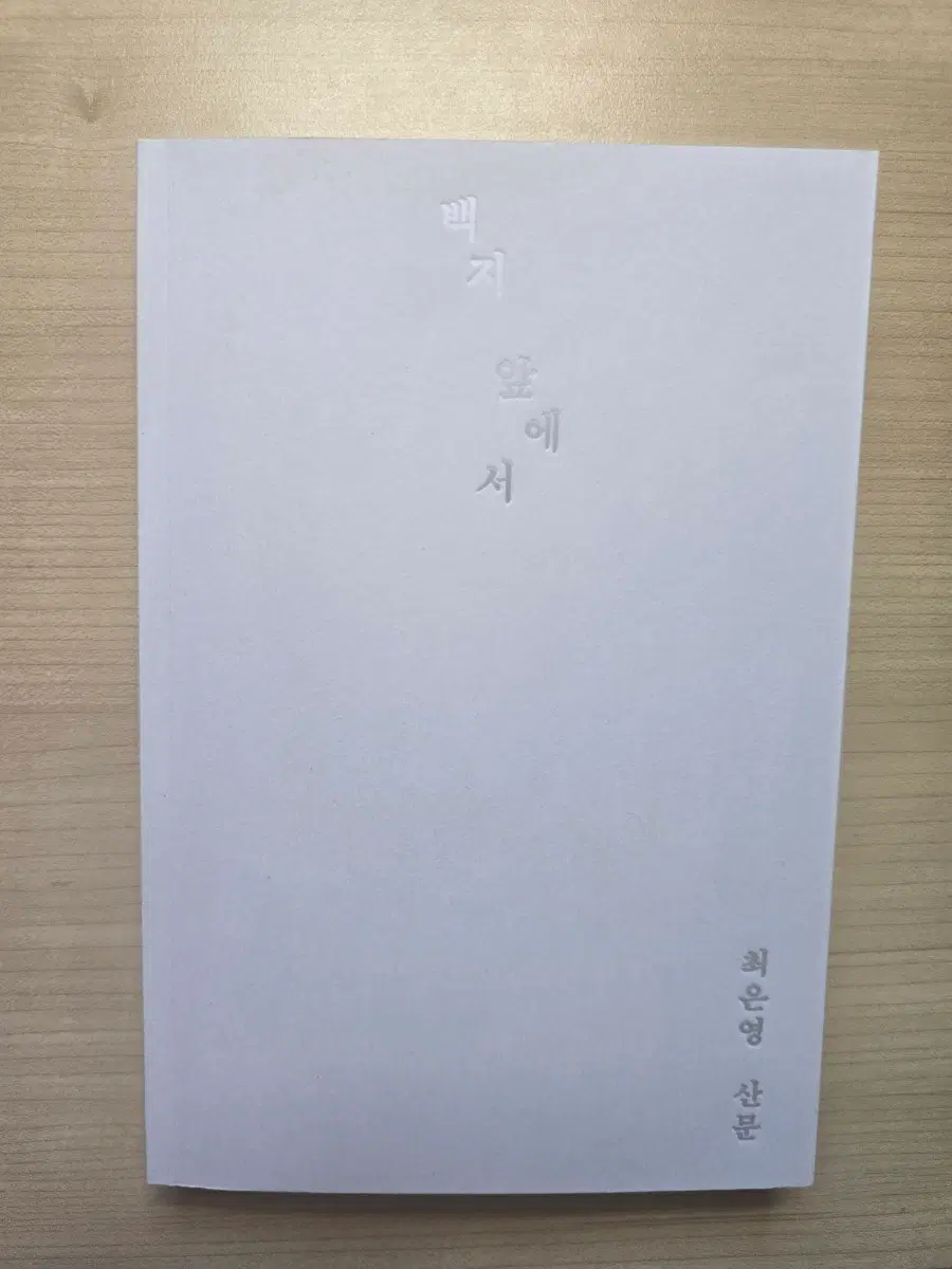 백지 앞에서(최은영)