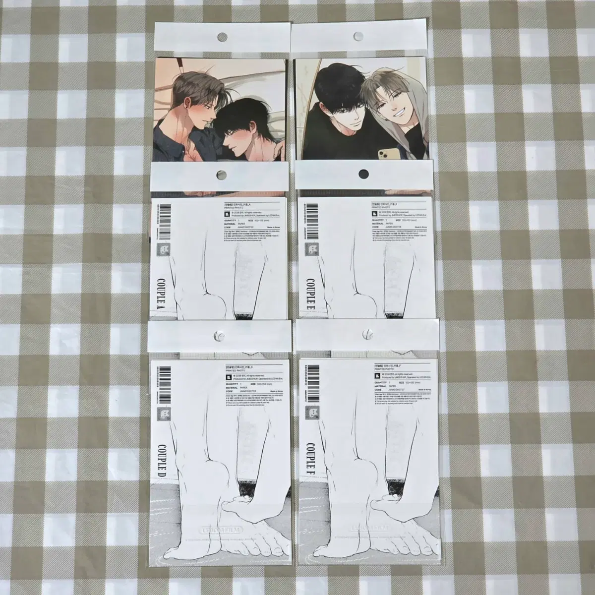 레봄 언슬립 무중복 커플 인화사진 6개 일괄