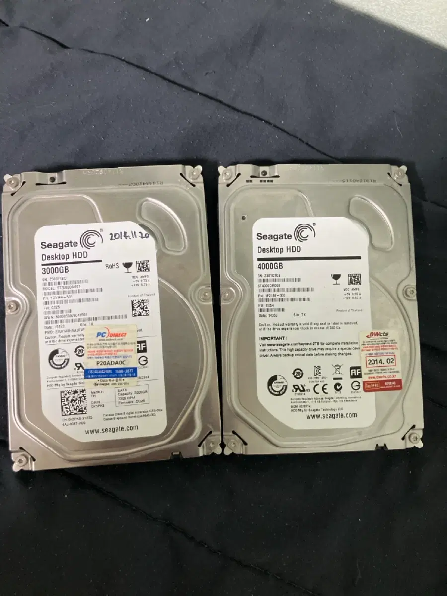 씨게이트 데스크탑 HDD 4TB,3TB