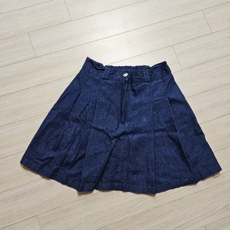 데님 A라인 치마 진청