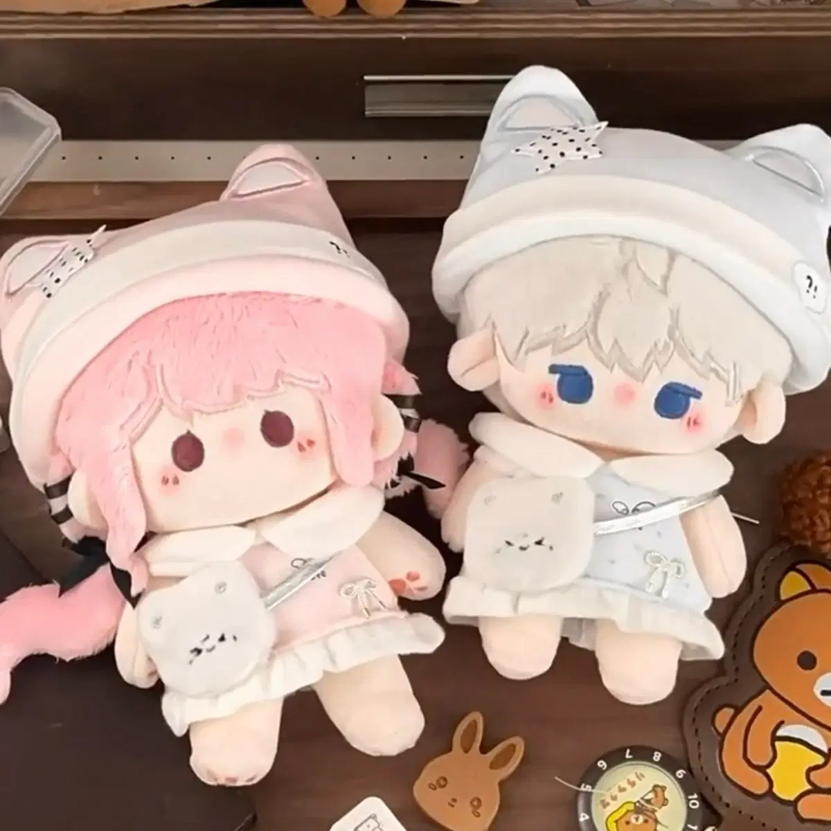 (미개봉품 2벌 세트) 10cm 인형옷 잠옷 분내룩 원피스