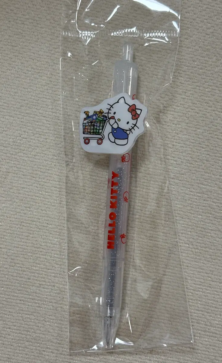 산리오 키티 헬로키티 쇼핑 마켓 카트 볼펜 펜