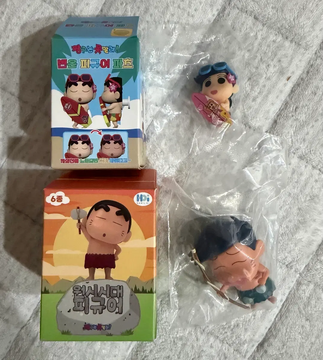 짱구 원시시대 철수+변온피규어파츠 철수