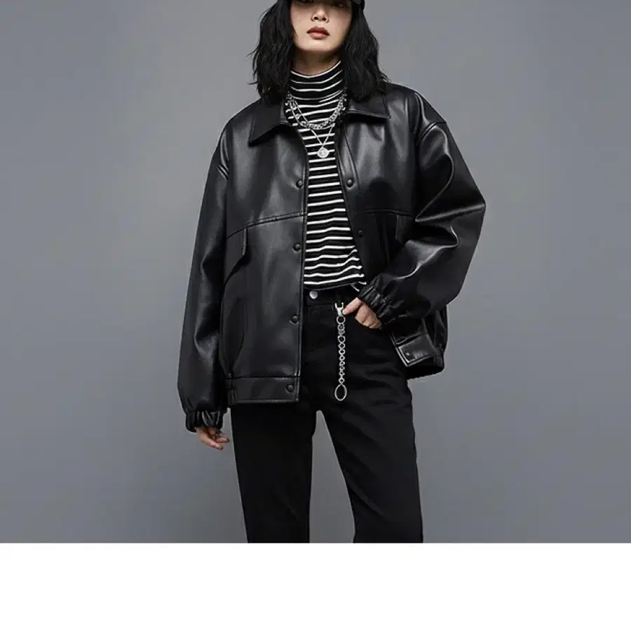 와펜 레더 자켓