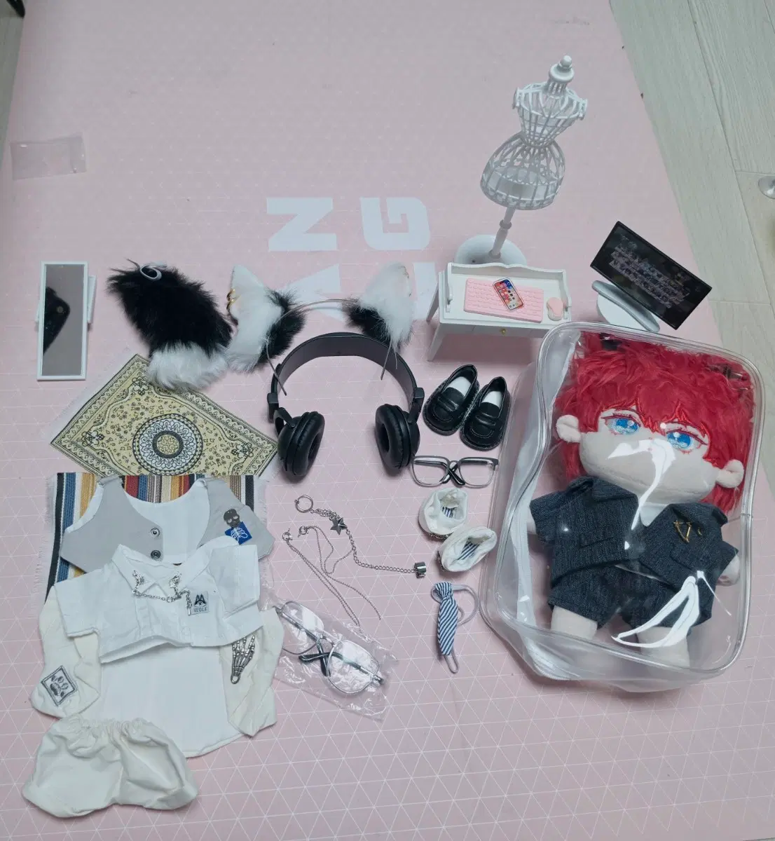 무속성 솜인형 20cm 옷 액세서리 일괄