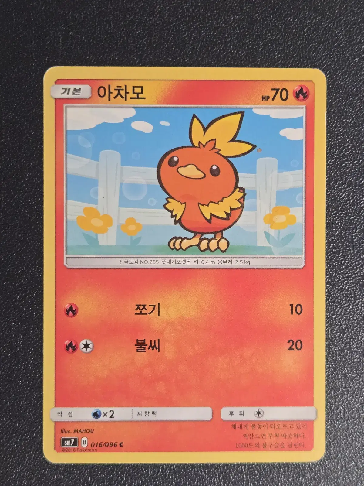 포켓몬카드 아차모 SM7 016/096 C 앨범용_1