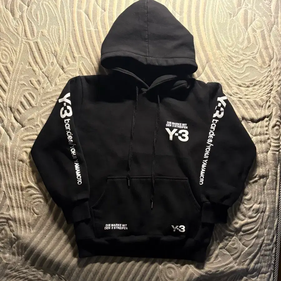 Y-3 요지 야마모토 후드티 블랙