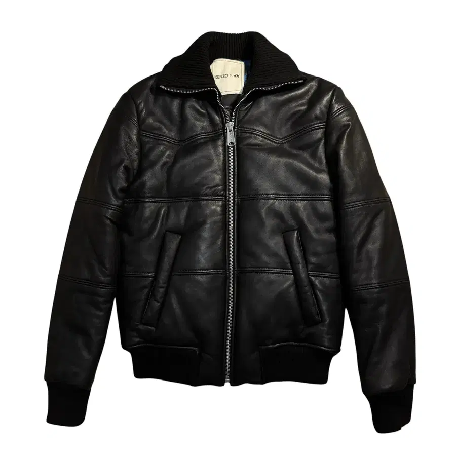 겐조 X H&M 리얼레더 소가죽 하이넥 패딩