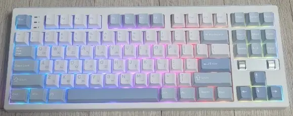 [새상품]프리플로우 유무선 8k 게이밍 기계식 텐키리스 키보드(에그스톤축)