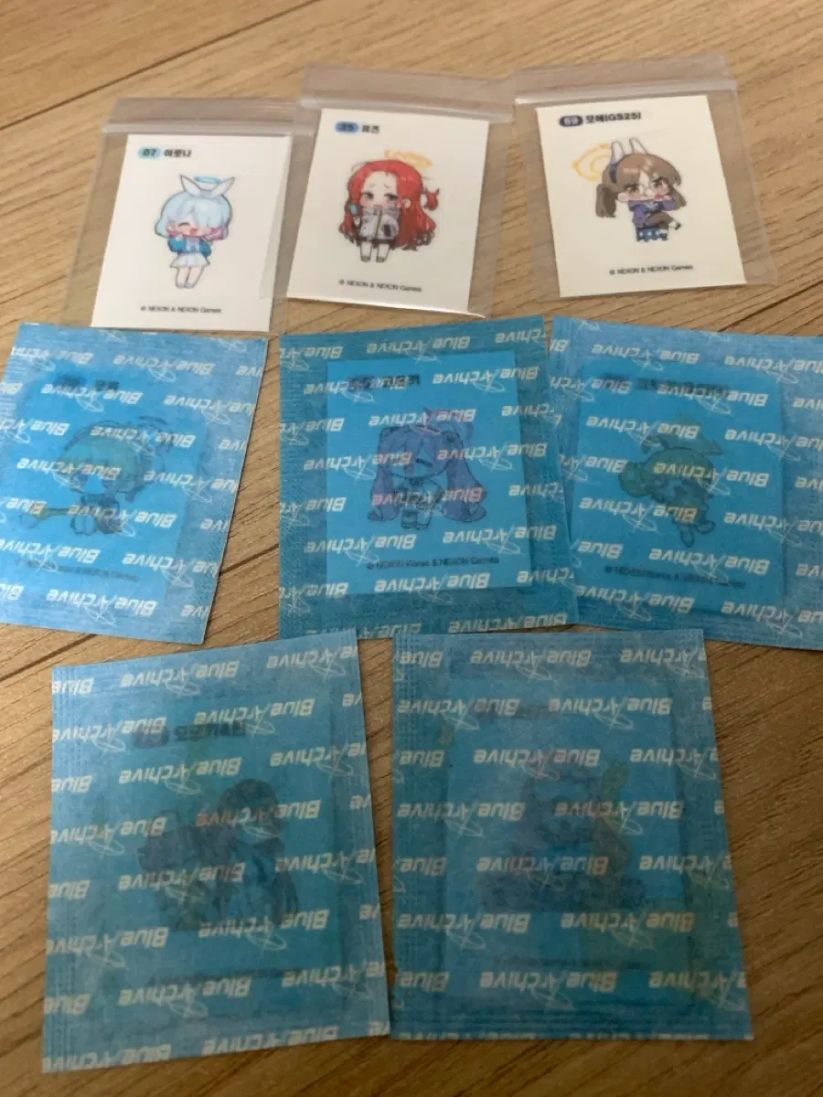 Blue Archive stickers + Ediya character cards bulk