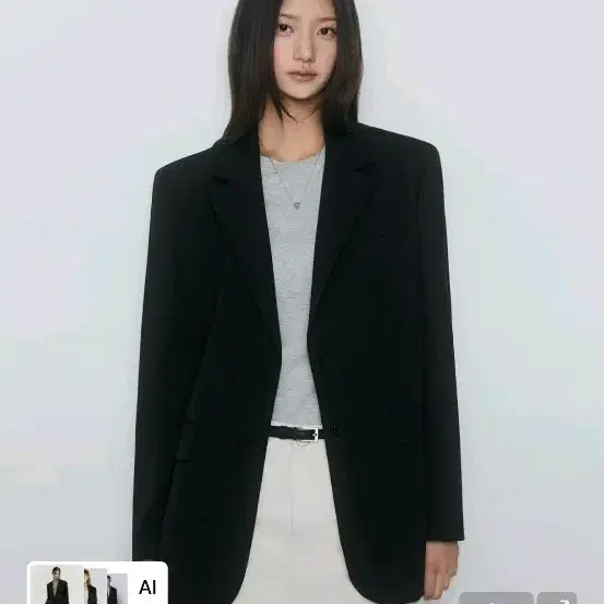 무신사 스탠다드 우먼 오버사이즈 블레이저 블랙