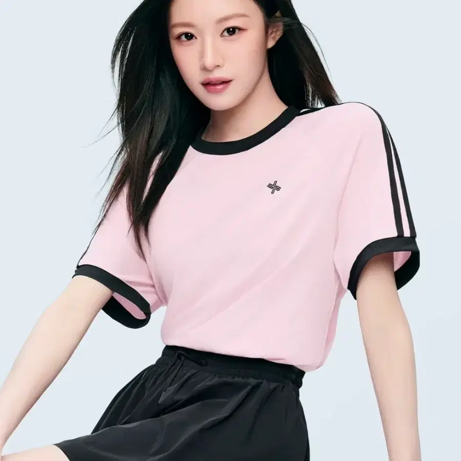 젝시믹스 메쉬 트랙라인 루즈핏 숏슬리브 m