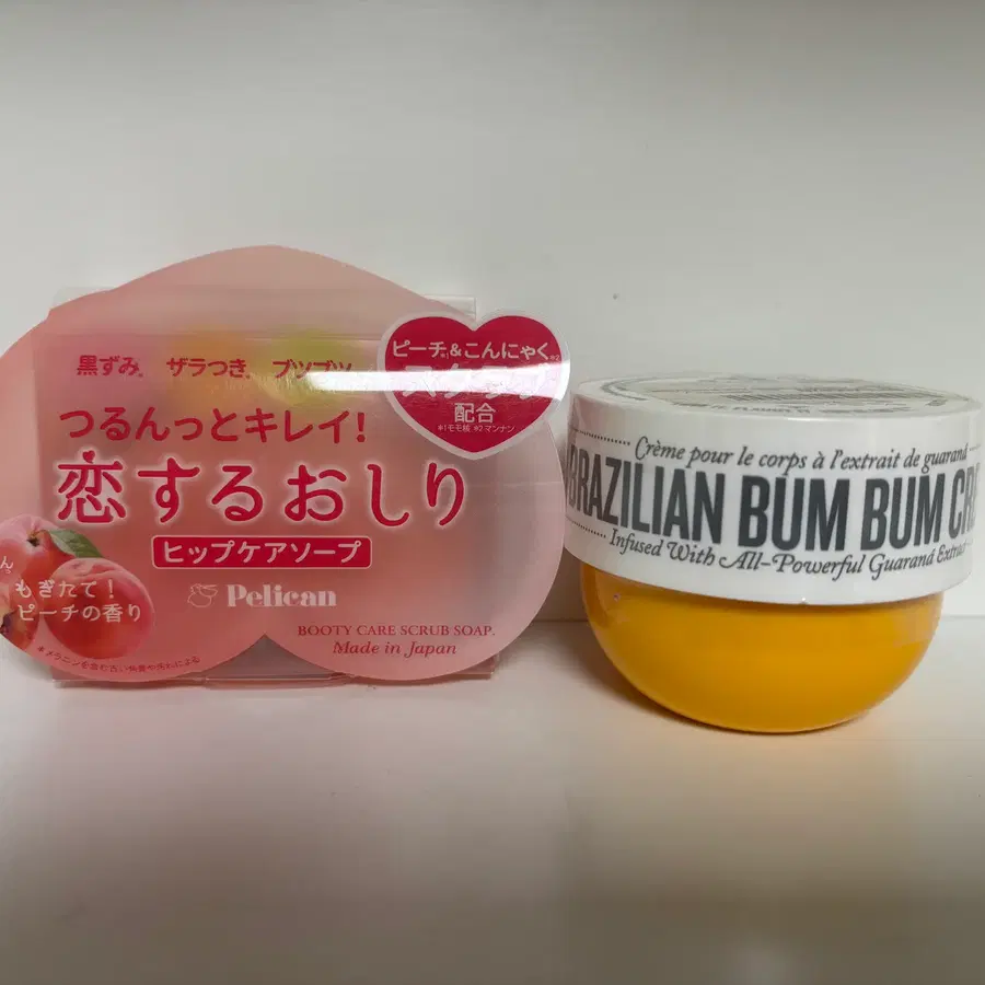 일본 비누 펠리칸솝 사랑에 빠진 엉덩이 비누 80g+솔데자네이로 브라질리언 범범 크림75ml