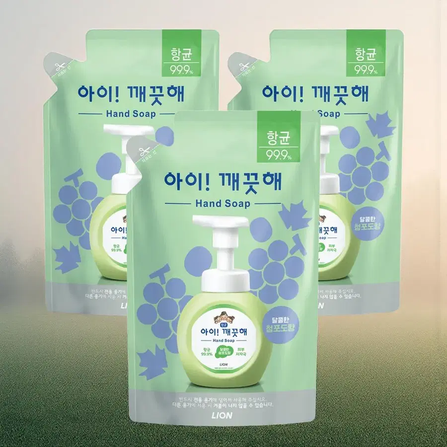 아이깨끗해 핸드워시리필 핸드워시선물 핸드워시 청포도향 리필용 450ml