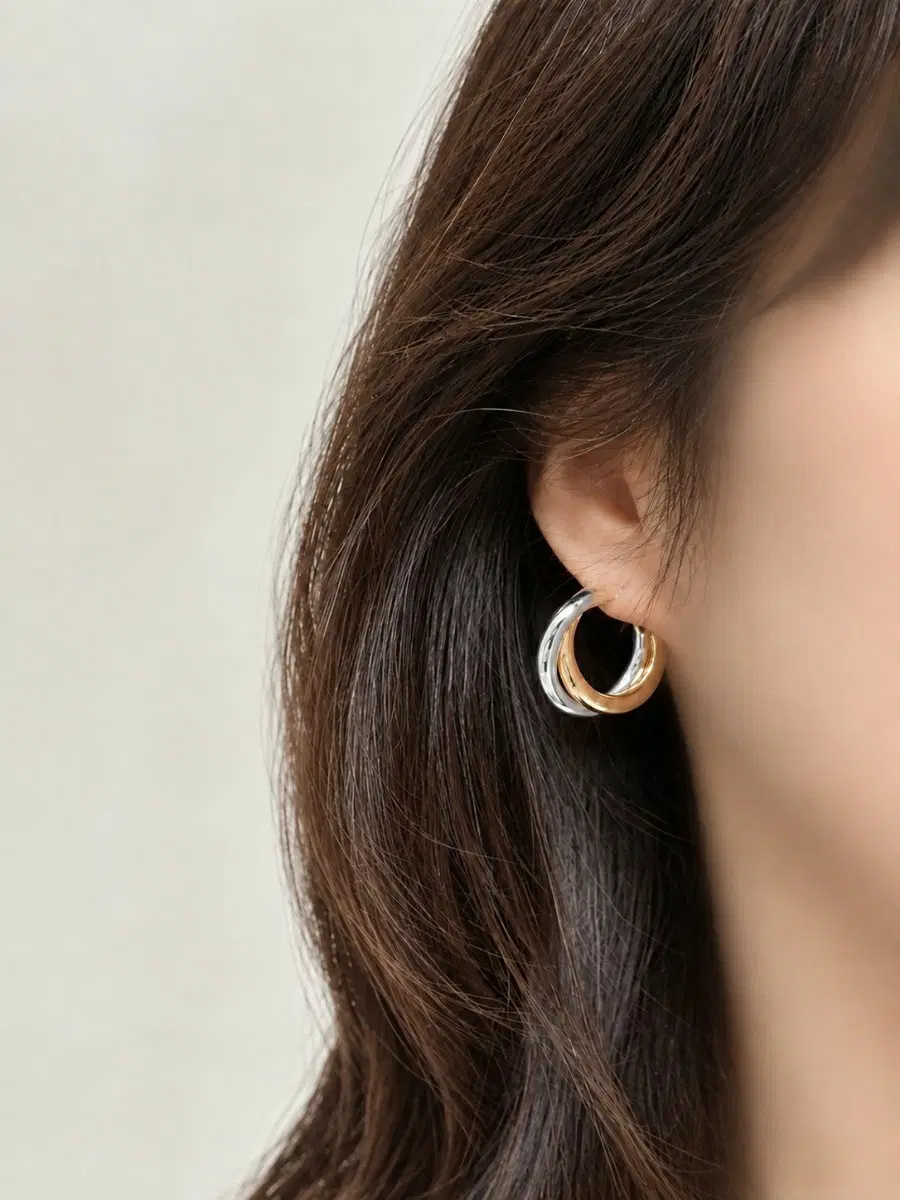 14k 이태리 수입 꼬임 후프 귀걸이