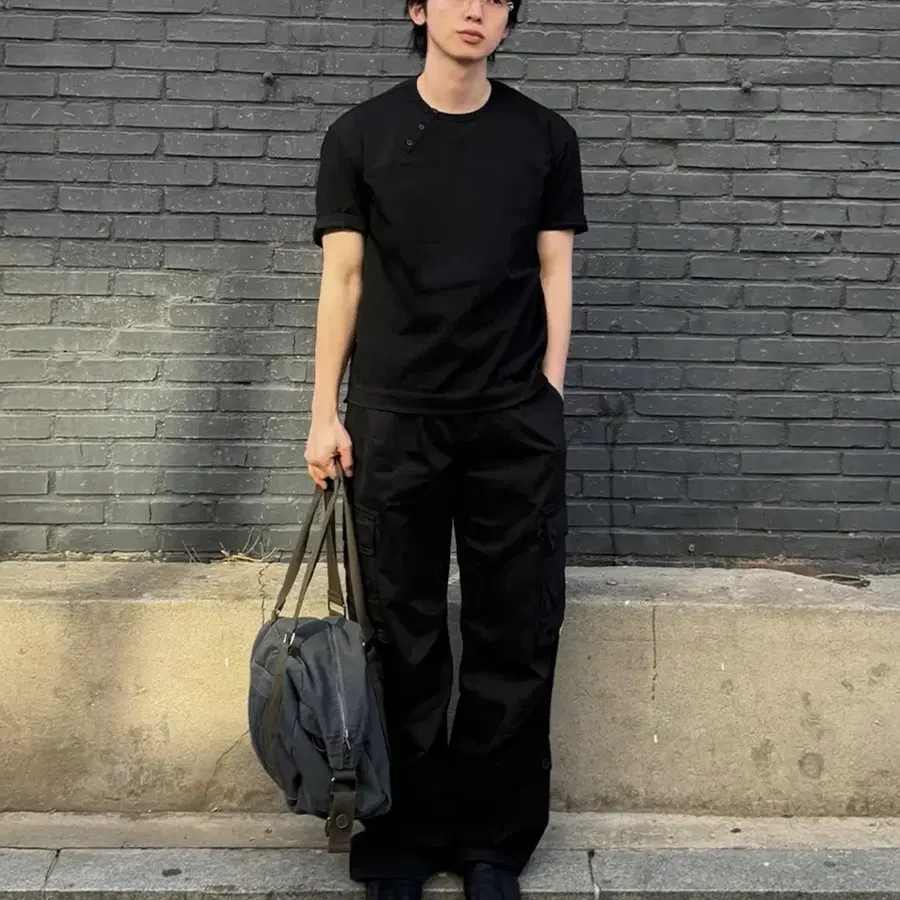 리제임스미세키서울 맨 Multi wide cargo pants BLACK 3 사이즈