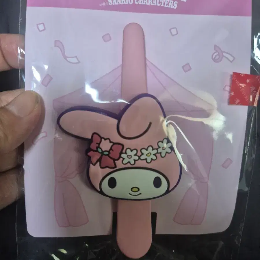 산리오 마이멜로디 꽃놀이 헤어클립 헤어핀 집게핀