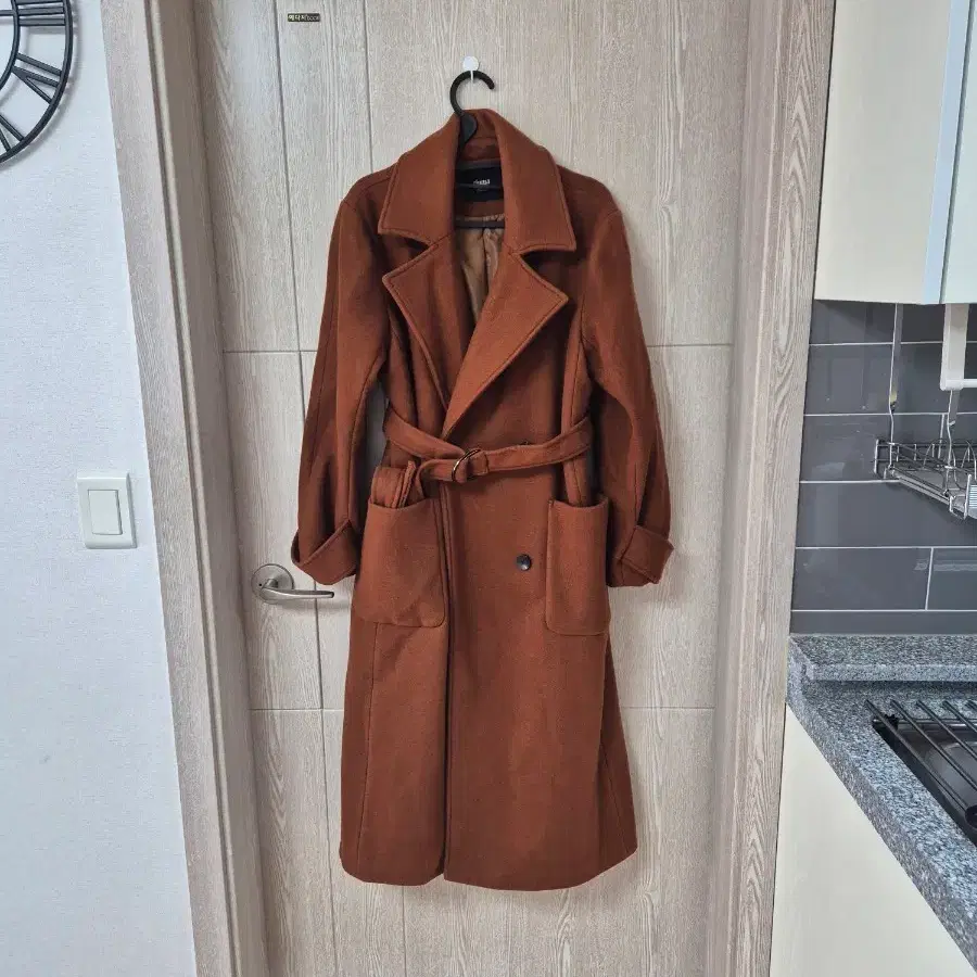 츄아 브라운 코트 프리사이즈