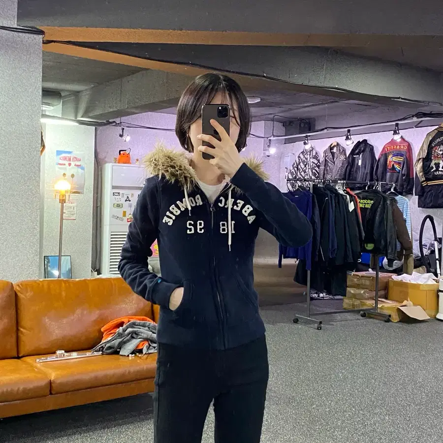 아베크롬비 아치로고 1892 기모 후드집업 B6097