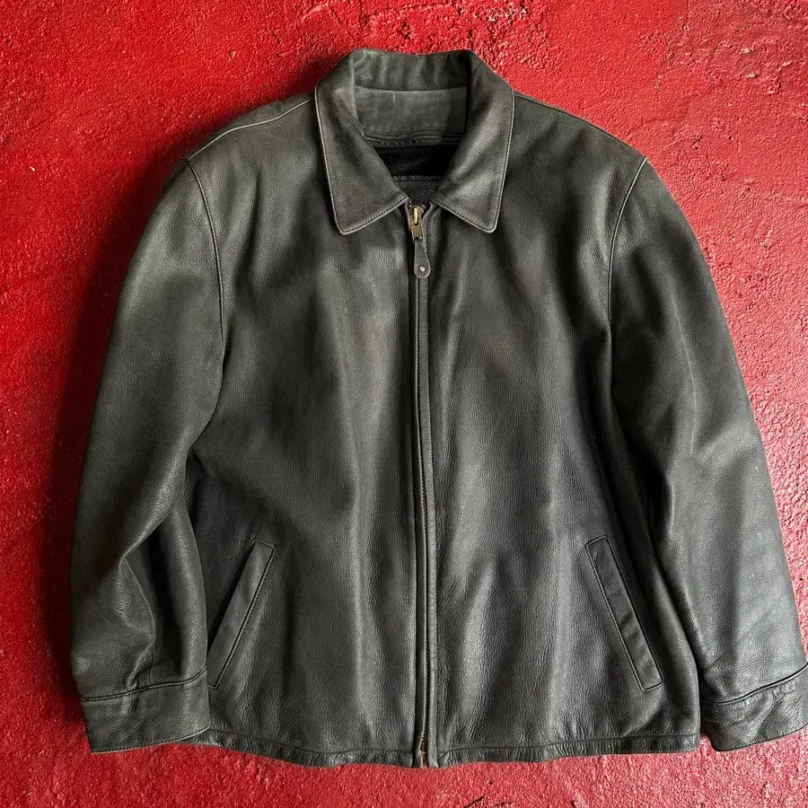 Oxford Leather Shop 차콜 레더 자켓