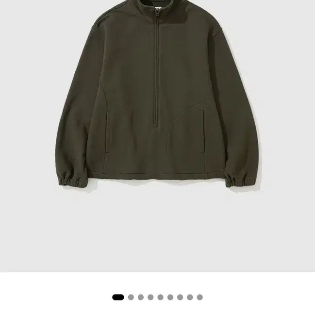 마이라이브러리 112 Sweat Pullover Jacket - Dust Olive
