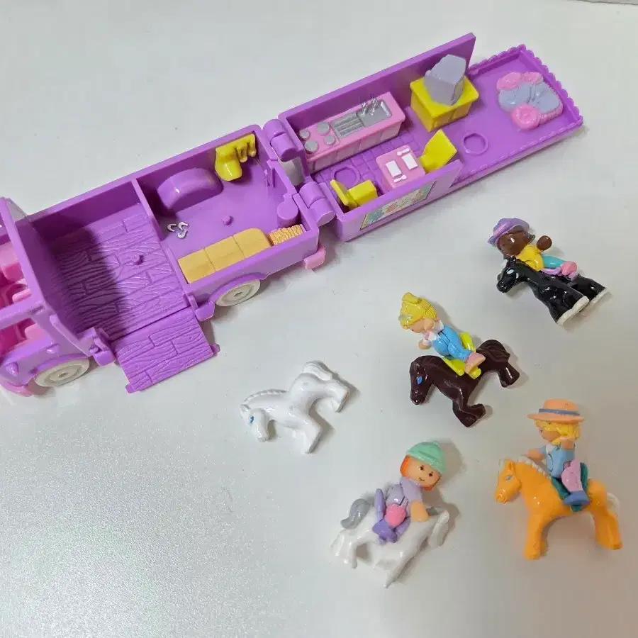 polly pocket 폴리포켓 1994 stable on the go 스테이블 온더고 + happy horses 해피 홀시스 100% complete 컴플릿 2세트 일괄