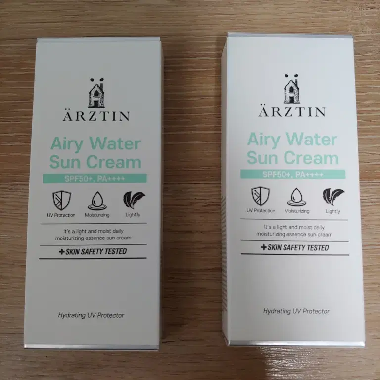 에르쯔틴 에어리 워터 선크림 60ml 2개 미개봉 SPF50+, PA++++ 산뜻한 베이스 썬크림 자외선 차단제