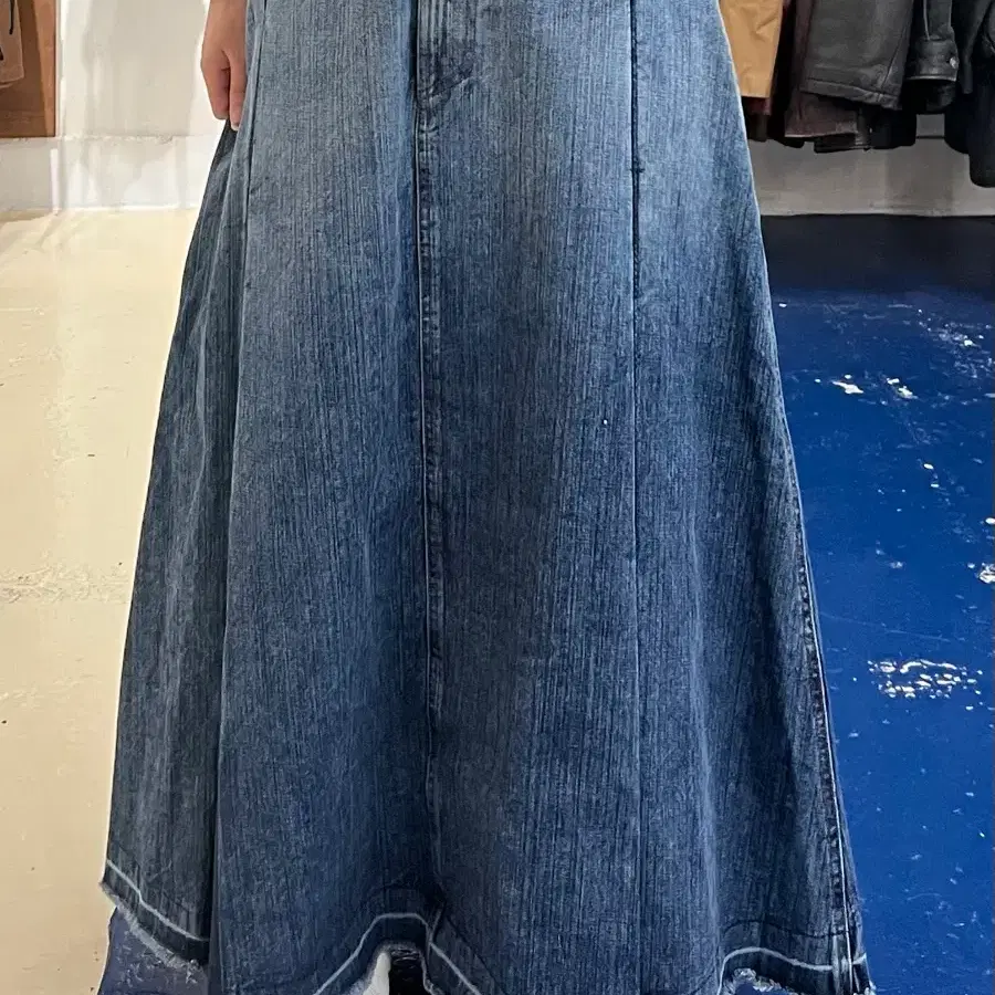 Japan VTG sun faded 데님 롱스커트