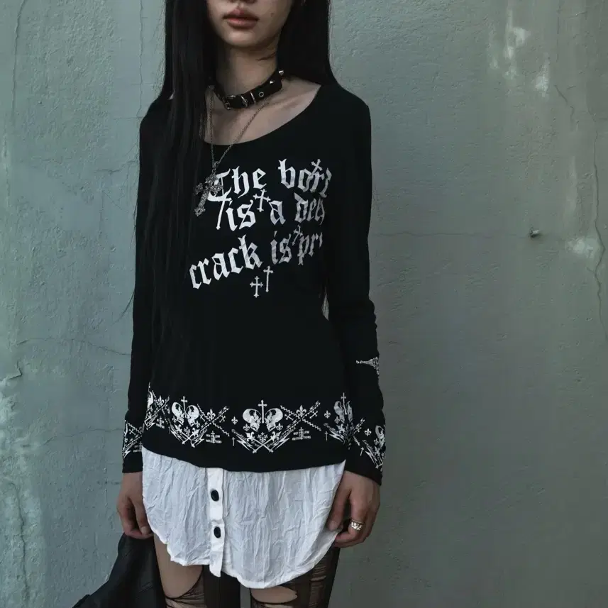 Ghost of Harlem Black Printed Longsleeve