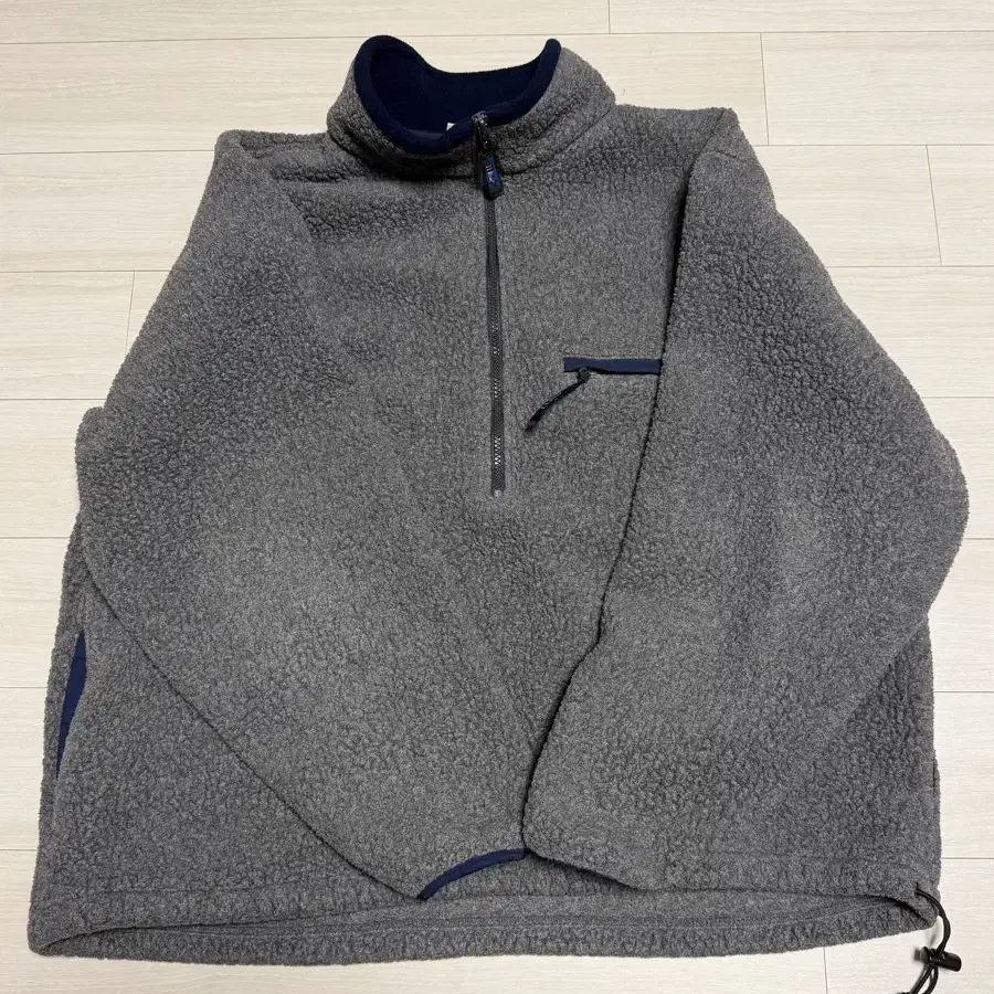 엘엘빈 딥파일 플리스 풀오버 그레이 XL made in usa