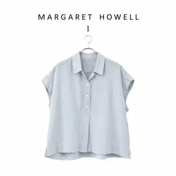 마가렛호웰 COTTON CHIFFON SHIRT 반팔