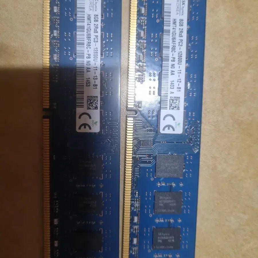 ddr3 8g x 2개 램 ram pc 컴퓨터 부품