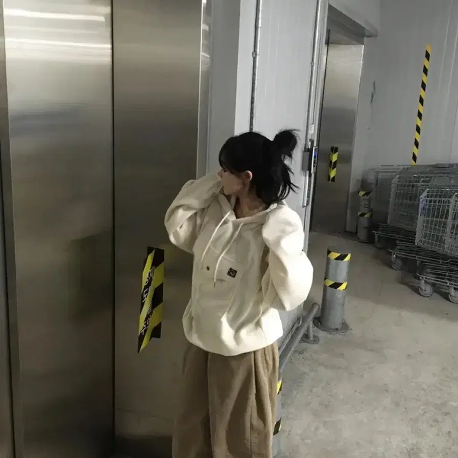 빅포켓 후리스 후드티