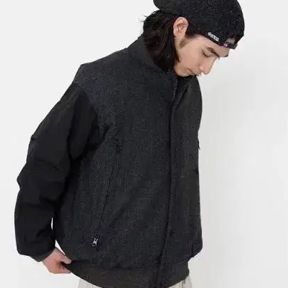 THE NORTH FACE PURPLE LABEL Herringbone Tweed Varsity Jacket (XL)