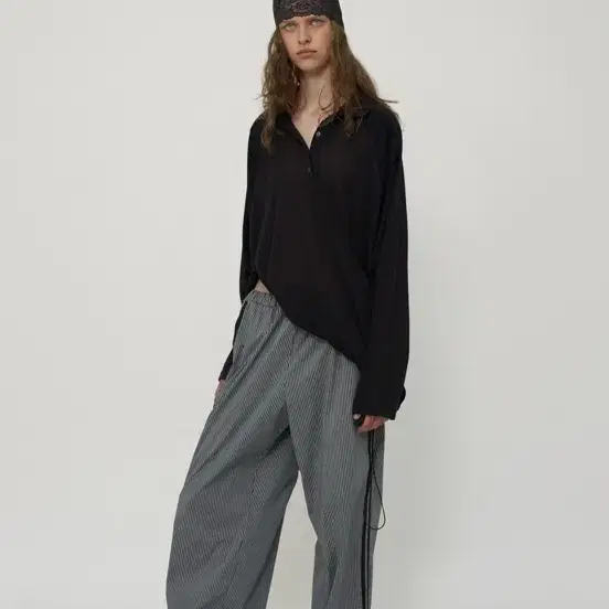 s/e/o 에스이오 MIXED PANEL POLO SHIRT BLACK, 1사이즈