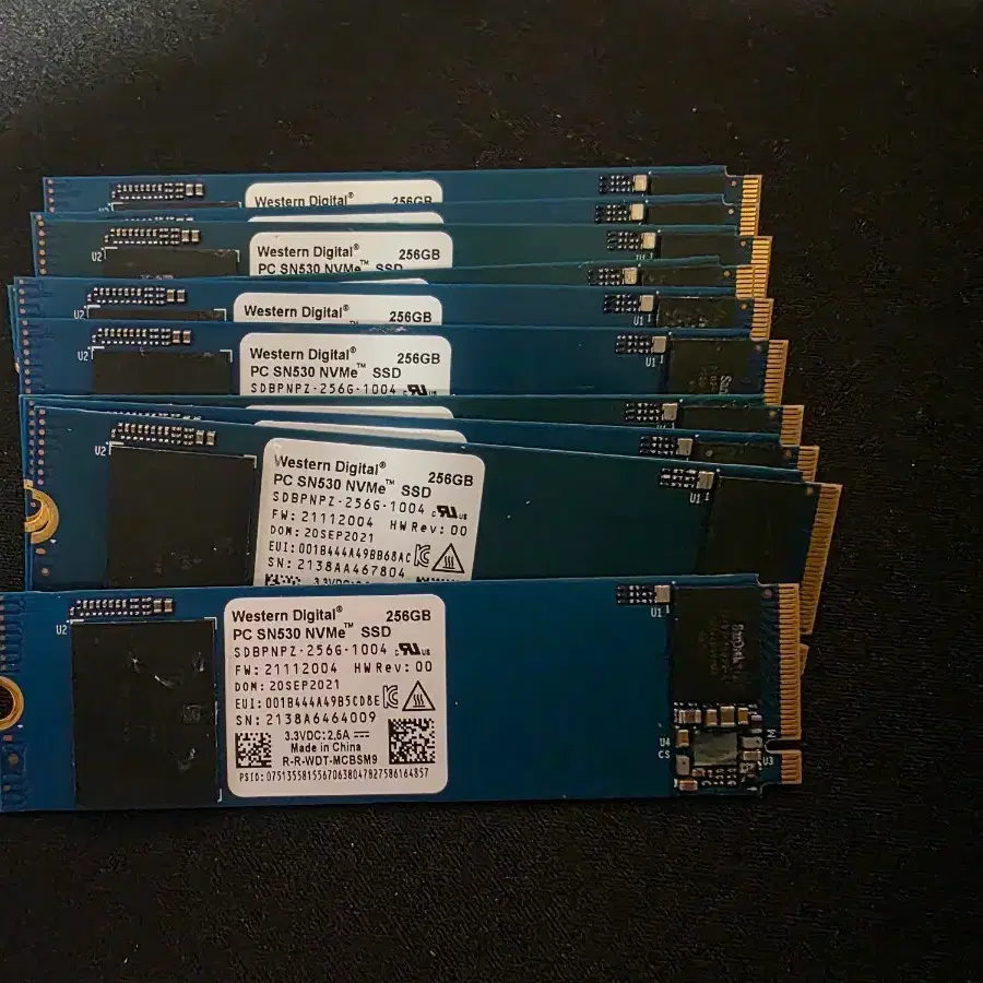 WD SN530 NVMe SSD 256GB 11개