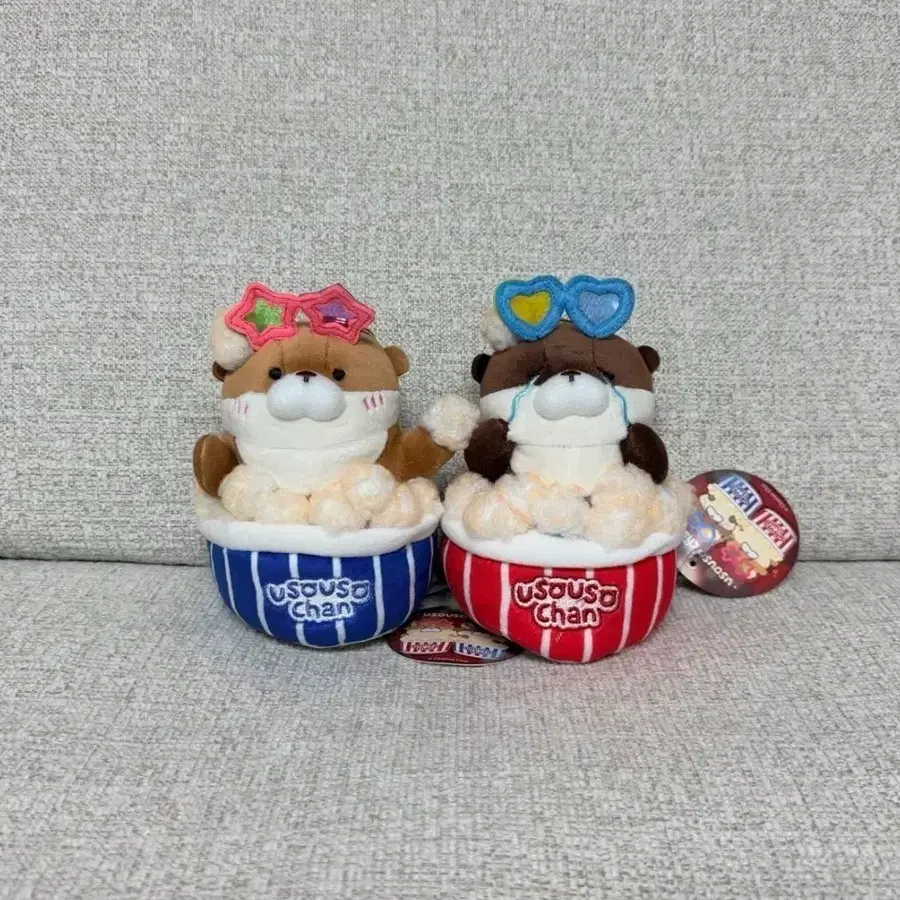 정품 무비팝콘 우소우소짱 다크브라운 12cm 키링 인형 가방고리