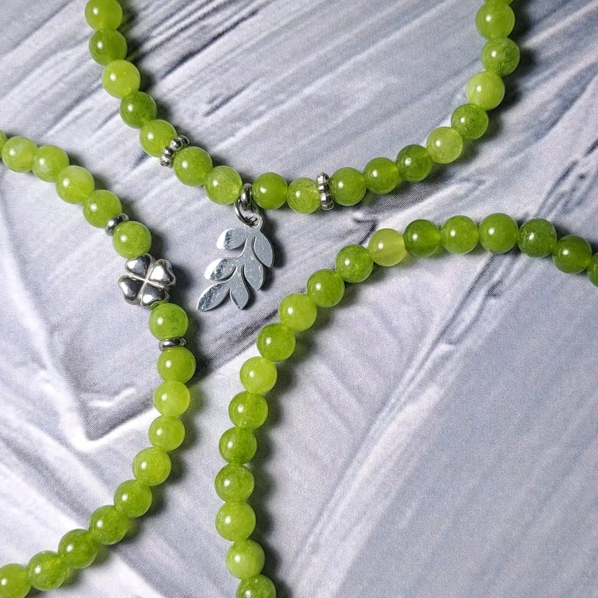 Peridot 4mm Layered Bracelet August Birthstone