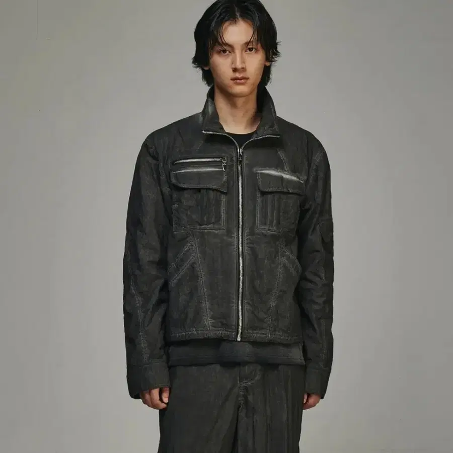 Blr Dyed Multi-Pocket Nylon Work Jacket 나일론 워크 자켓 비엘알