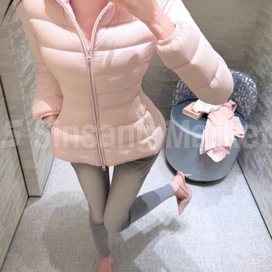 [빠른발송] 투미후드덕다운 패딩자켓 슬림 퀼팅