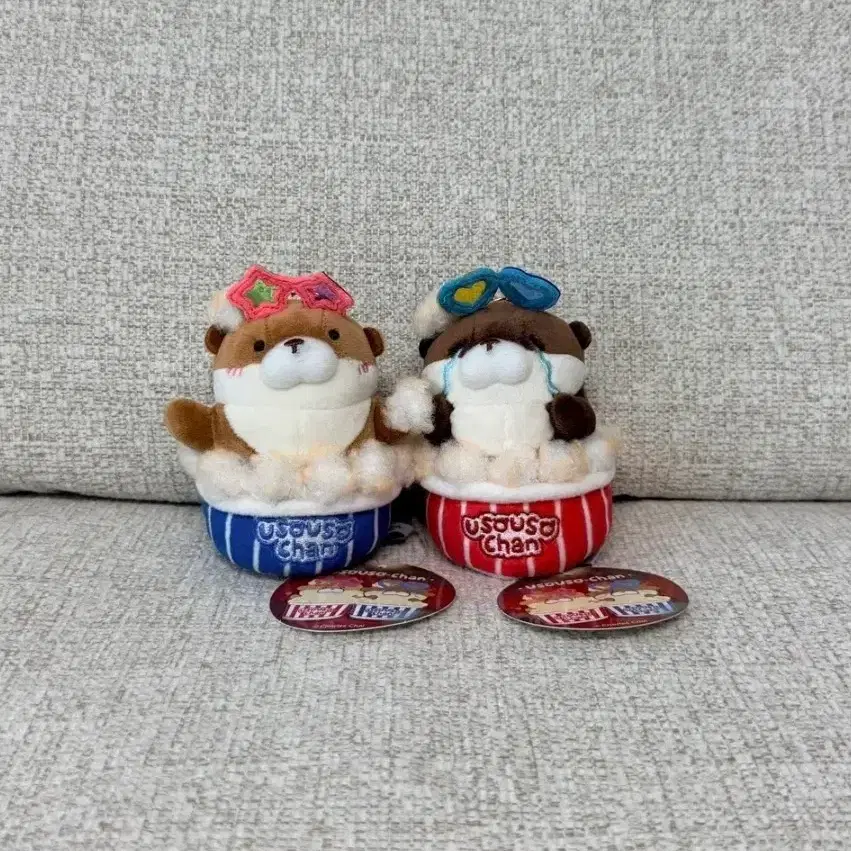 정품 무비팝콘 우소우소짱 다크브라운 8cm 키링 인형 가방고리