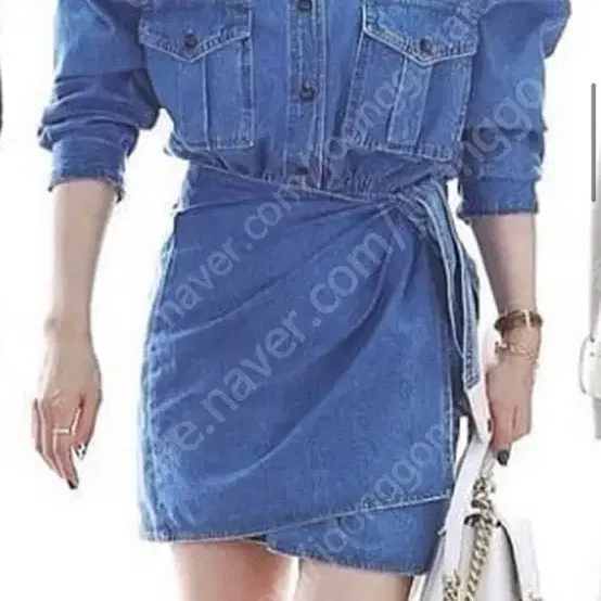 비아플레인 데님 셔츠 원피스 프리사이