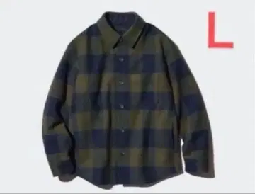 정가 5,990엔 유니클로 오버 셔츠 자켓 L 올리브 미사용