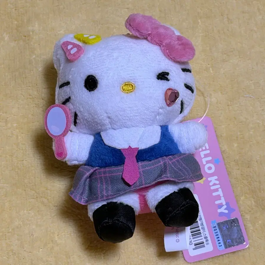 헬로키티 인형 키링 가방걸이 스쿨룩 8cm