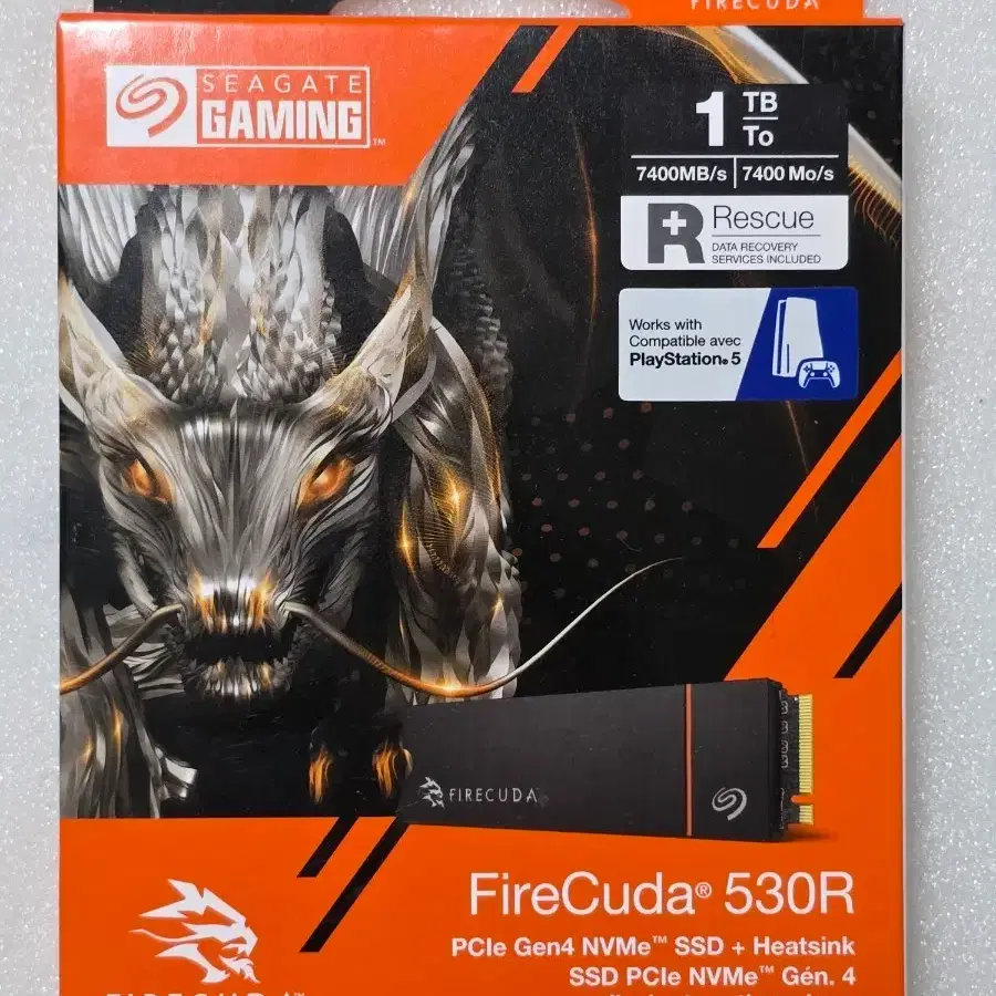 (미개봉)씨게이트 파이어쿠다 530R 1TB SSD 방열판 포함