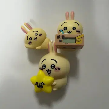 토끼 별과 함께 라이트 종이상자 워치 누워있는 피규어 3개 세트