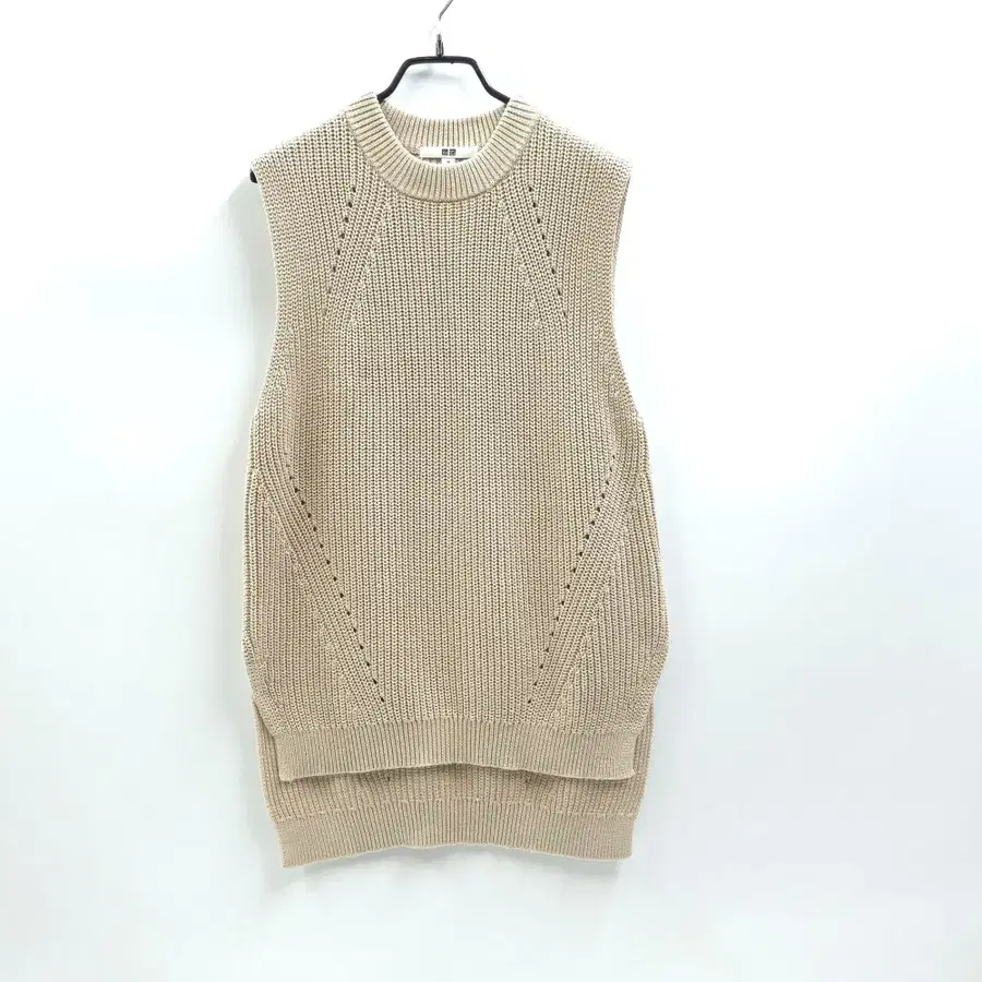 UNIQLO 유니클로 재팬 코튼 하찌니트 언발란스 니트조끼 베스트 C636