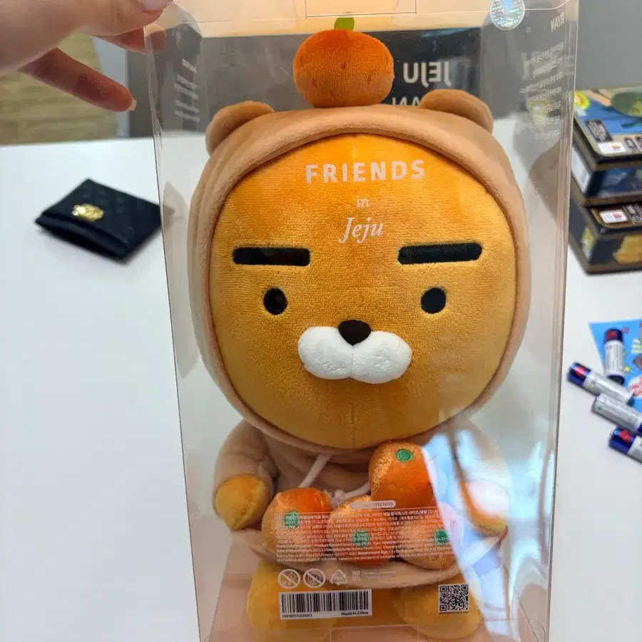카카오프렌즈 제주 감귤 라이언 인형